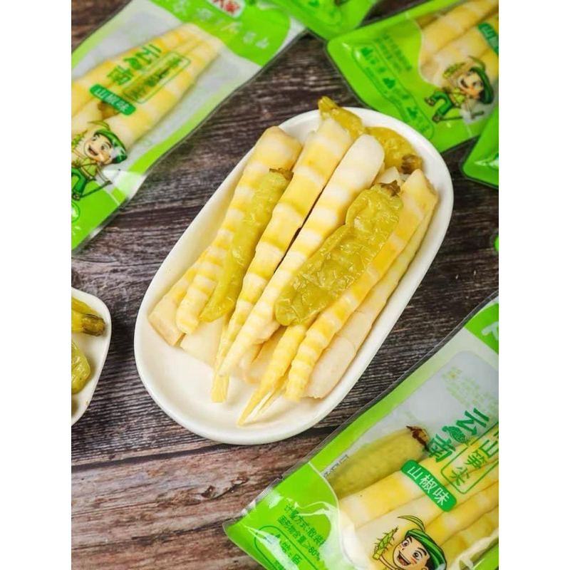 combo 10 gói măng trúc muối ớt xanh 110gam