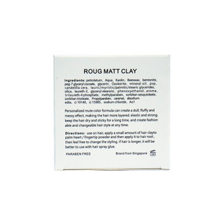 Sáp vuốt tóc Roug Matt Clay (Trắng) 90gr