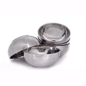 Chén tô trơn 2 lớp đường kính 16cm cách nhiệt, chống nóng tốt, INOX cao ...