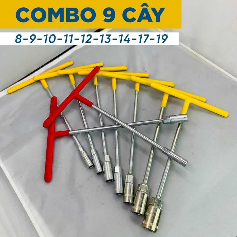 Bộ T, combo tay vặn ốc chữ T, T vặn bulong, tê các loại, tuýp chữ T 8 ...