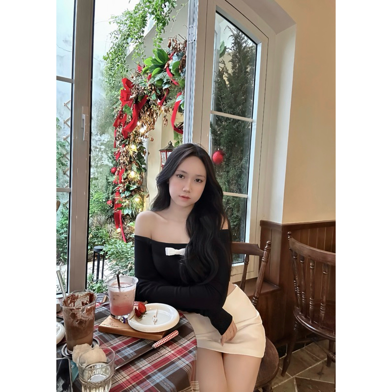 NASOO.CLOTHES - Set trễ vai nơ | Shopee Việt Nam