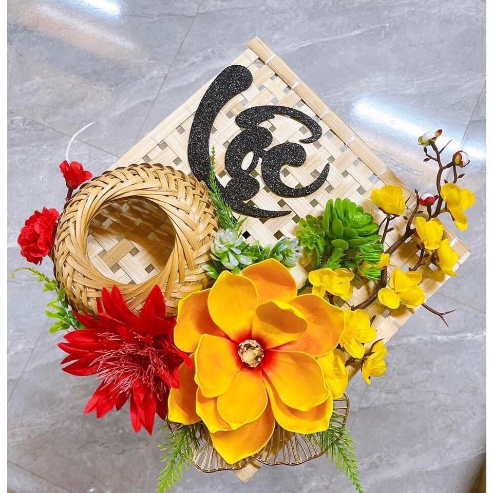 Phụ kiện trang trí decor giỏ quà Tết, làm tháp bánh, trang trí cành đào đông Tết - Kem Shop K236