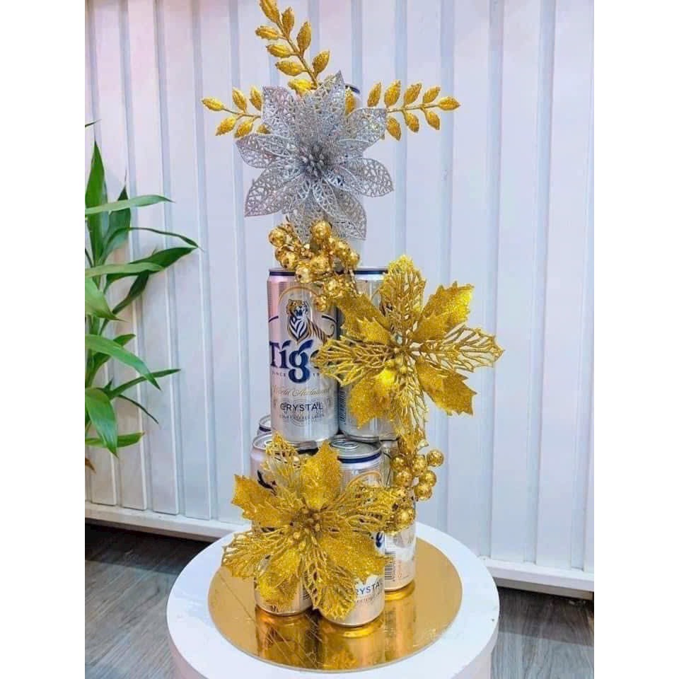 Set phụ kiện trang trí tháp bánh lễ tráp cưới, tháp bia, giỏ quà tết, - Kem Shop K368