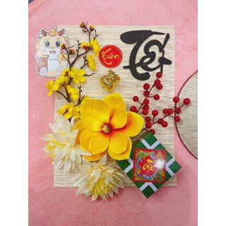 Full set mành tre trang trí tết 2024 treo tường tặng kèm đèn led,keo nến,Set mành tre 30x40cm trang trí tết,decor tết