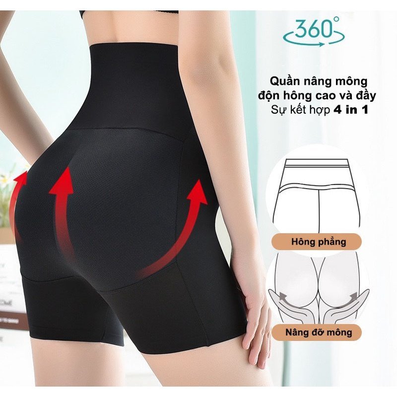Quần độn mông nữ độn hông Vyasmile gen bụng cạp cao lên dáng tự nhiên không lộ