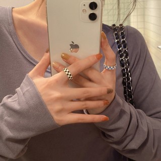 [🔥XƯỞNG SALE 1K🔥] Nhẫn Caro Thiết Kế Thời Trang Phong Cách Hàn Quốc