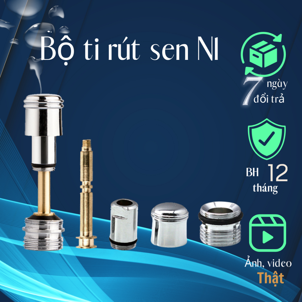 Bộ ty rút sen nóng lạnh, bộ ti 4 món hàng đồng cho củ sen, núm rút vòi ...