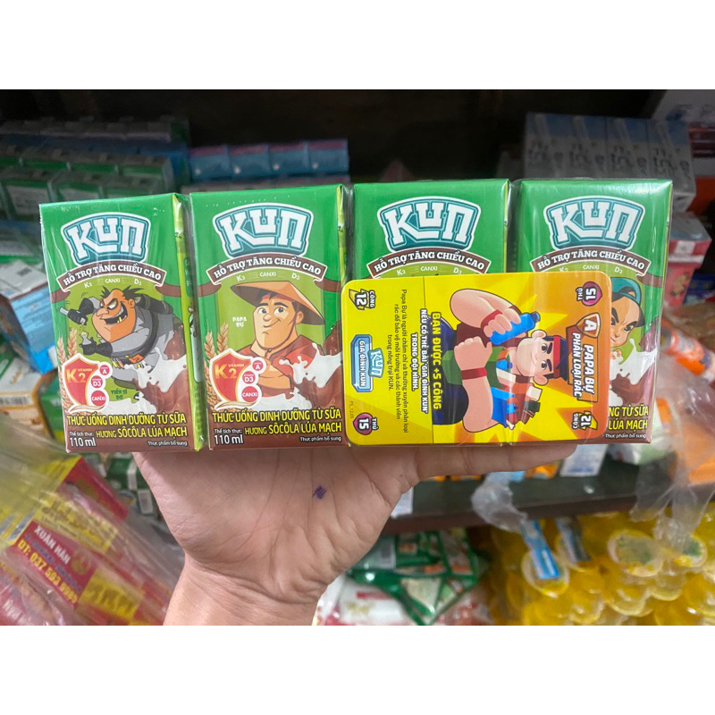 1 lốc sữa Kun Socola lúa mạch ( 4 hộp x 110ml) | Shopee Việt Nam