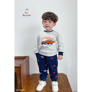 Bộ dài thu đông hình ô tô cho bé trai 1-6 tuổi (9-23kg) N015