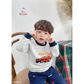 Bộ dài thu đông hình ô tô cho bé trai 1-6 tuổi (9-23kg) N015