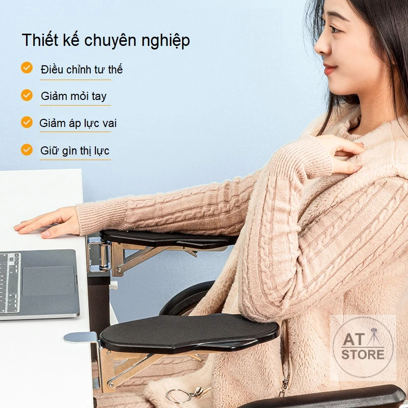 Giá đỡ kê tay công thái học chống mỏi xoay gấp đa năng dùng cho văn phòng | BigBuy360 - bigbuy360.vn