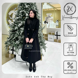 Áo mangto da lộn dáng dài (123cm) - Xuananhthomay