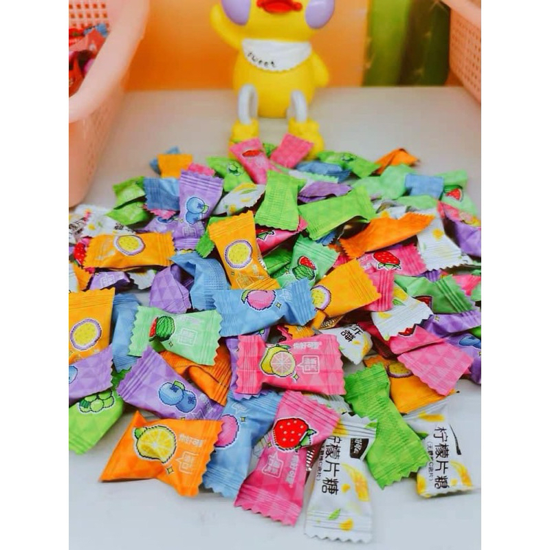1 kg kẹo ngậm C trái cây nhiều vị thơm mát kẹo trái cây hương bạc hà the mát giá sỉ