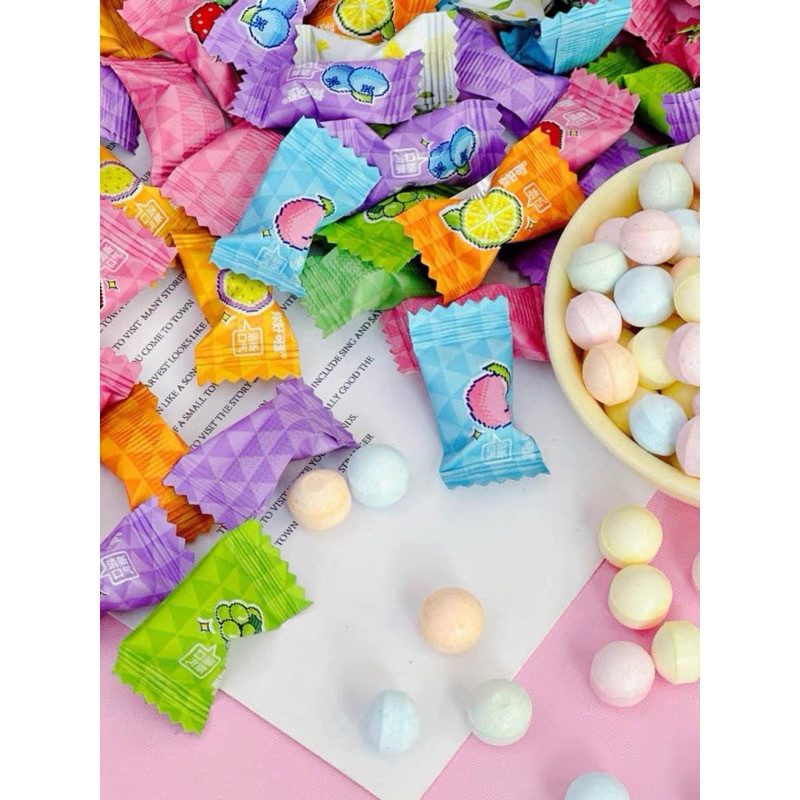 1 kg kẹo ngậm C trái cây nhiều vị thơm mát kẹo trái cây hương bạc hà the mát giá sỉ
