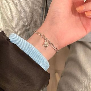 [🔥XƯỞNG SALE 6K 🔥] Lắc Tay Mạ Bạc Họa Tiết Hoa Hồng Siêu Xinh Cho Nữ B150