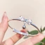 Vòng Đeo Tay Mạ Bạc Gắn Nơ Đính Chuông Nhỏ Ngọt Ngào Dễ Thương B135
