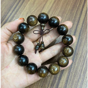 Vòng tay trầm hương sánh chìm 16 18 20ly tròn đơn vô định mix charm núm bầu tua rua,