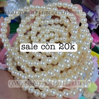 thanh lý set 118 hạt trai 8mm loại nặng bóng đẹp xịn QNshop Handmade