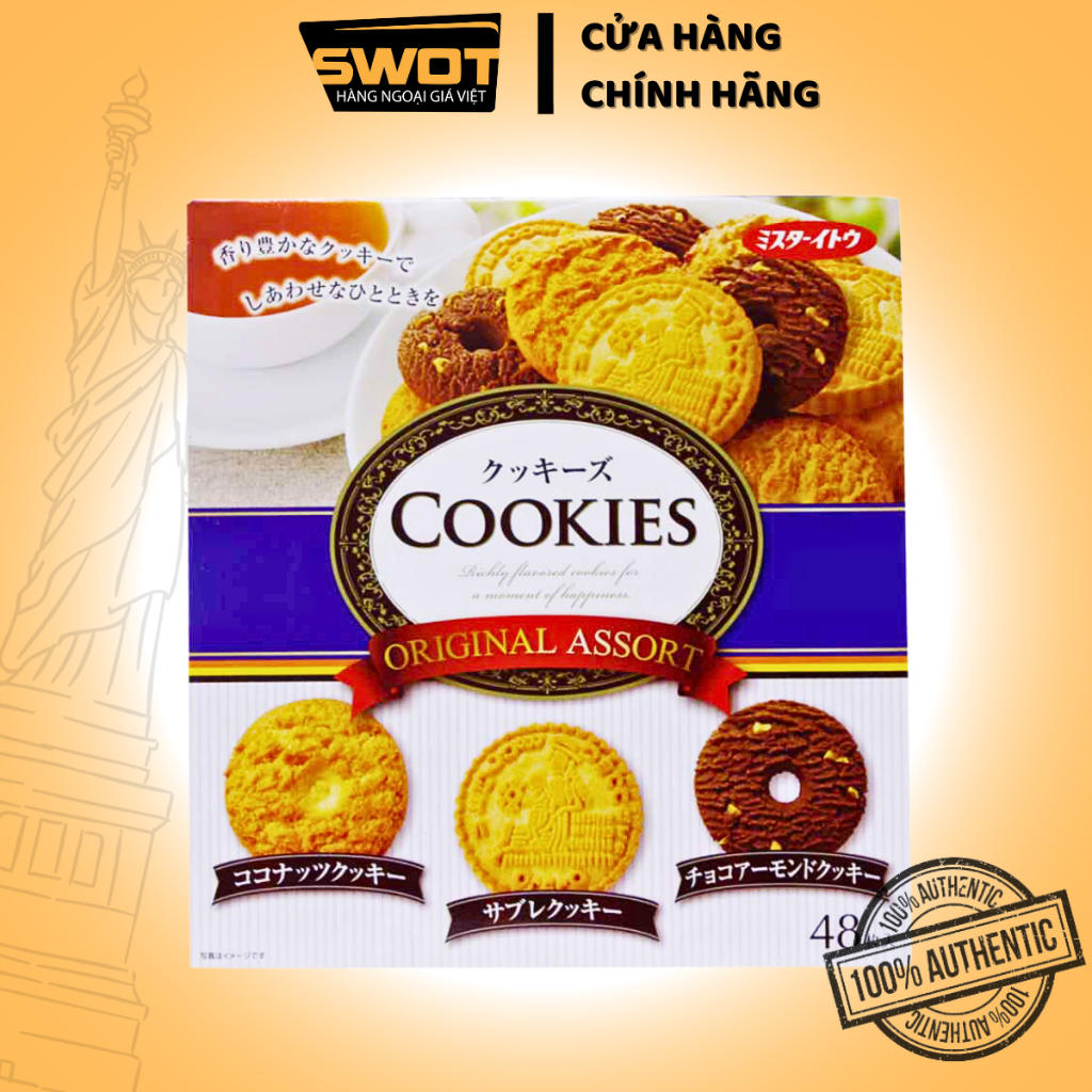 Bánh quy Cookies Original Assort Nhật 48 cái, Bánh cookie Nhật, bánh ...