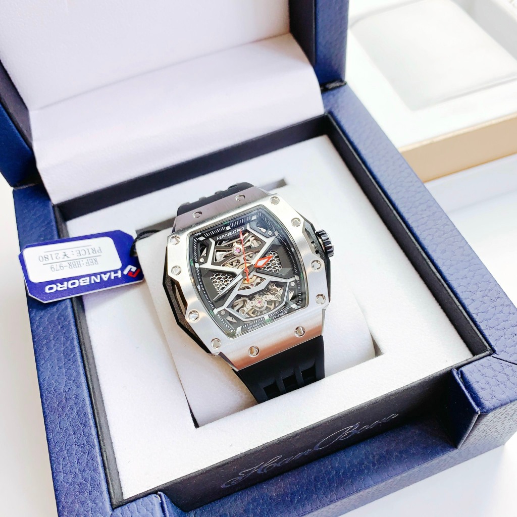 Đồng Hồ Hanboro Nam Chính Hãng Cơ Lộ Máy Automatic Nhật 40mm | Shopee ...