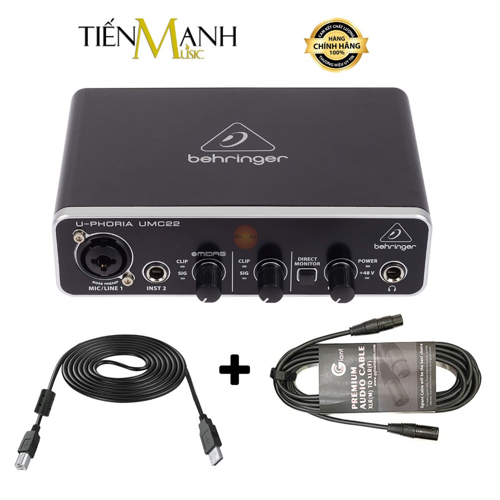 [Chính Hãng, Tặng Cable] Soundcard Behringer U-Phoria UMC22 - Bộ Thu Âm ...