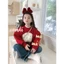 CANDIMIMI Áo Len Giáng Sinh Hình Cây Nấm Dễ Thương - Chất Len Cao Cấp Mềm Mịn Dày Dặn - Unisex Cho Bé Trai Và Bé Gái