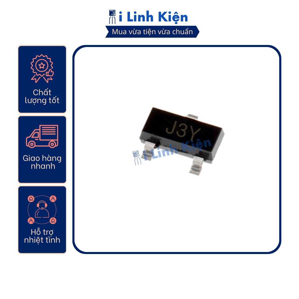 Transistor S8050 SMD J3Y 0.5A 40V chân dán túi 10 con chất lượng tốt