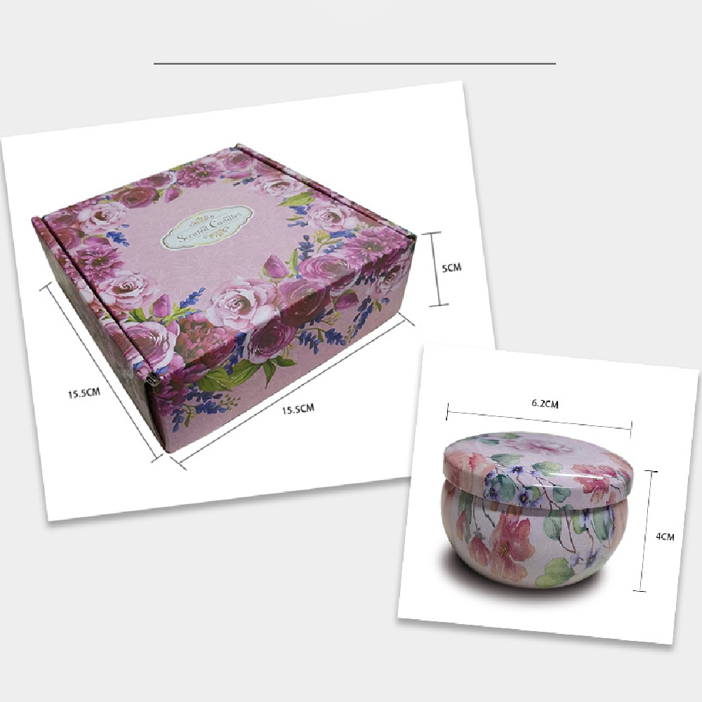 Set 4 Nến Thơm Giáng Sinh Varomas Họa Tiết Ông Già Noel Khử Mùi Làm Thơm Phong Cách Hoa Khô Thảo Mộc NEN13