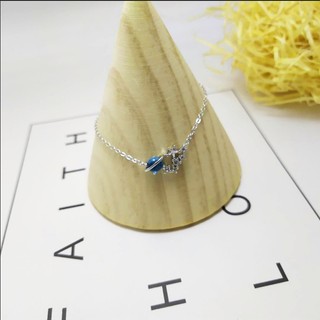 [🔥XƯỞNG SALE SẬP SÀN🔥] Vòng Tay Mạ Bạc 1CARA Đính Đá Sapphire Hành Tinh Xanh Sang Trọng Cho Nữ