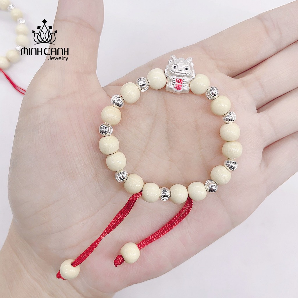 Ảnh Vòng Dâu Tằm Charm Con Rồng 7 Bi Và 9 Bi Cho Bé Trai Và Gái - Minh Canh Jewelry 4