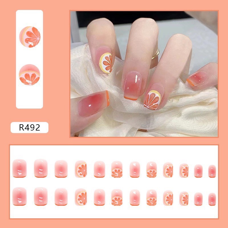 [Tổng hợp] Các mẫu Nail box móng tay giả 24 móng form ngắn hoạ tiết cute