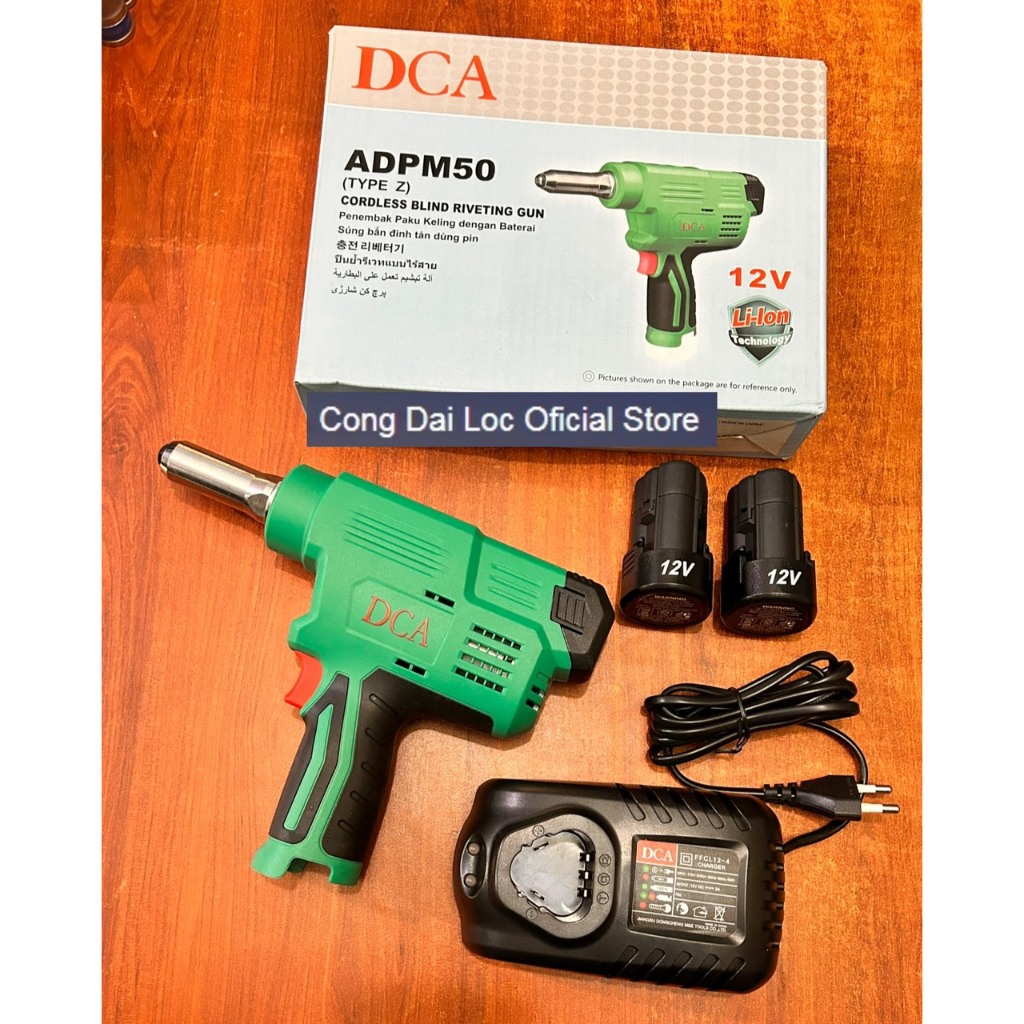 Máy rút river dùng pin 12v dca ADPM50Z ( rút được tất cả river Nhôm ...