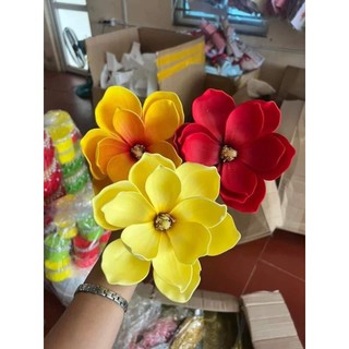 Đầu bông hoa mộc lan trang trí tháp nước tháp tài lộc,bánh kem,giỏ quà Tết,phụ kiện chụp ảnh { H }