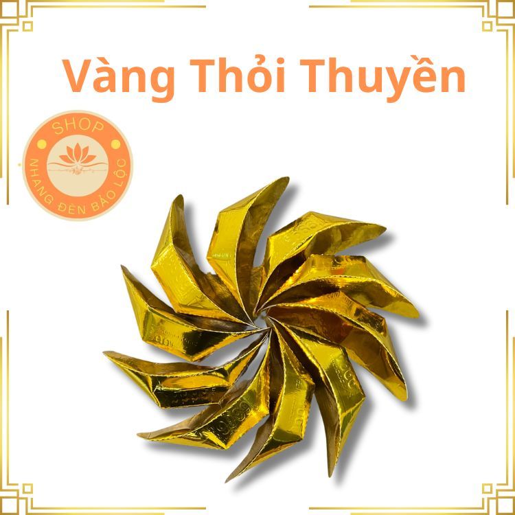 Vàng Thỏi Thuyền Thờ Cúng mụ đầy tháng,thôi nôi-Nhang Đèn Bảo Lộc