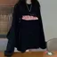 Áo sweater nữ HappyFamily - Mẫu áo khoác form rộng oversize họa tiết tự chọn sắc đen chất nỉ da cá cao cấp
