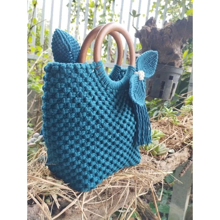 Túi xách thời trang_ túi xách thủ công handmade- Túi nữ du lịch- Túi cói- Túi dây dệt macrame- Sợi macrame – 4