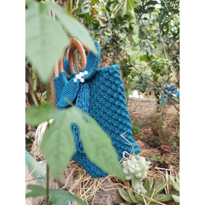 Túi xách thời trang_ túi xách thủ công handmade- Túi nữ du lịch- Túi cói- Túi dây dệt macrame- Sợi macrame – 6