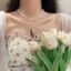 Vòng Cổ Choker Ngọc 2 Lớp Phong Cách Retro Cổ Điển Sang Trọng Đi Tiệc N232