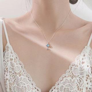 [🔥XƯỞNG SALE 9K 🔥] Dây Chuyền Vòng Cổ Lolita Mặt Đá Pha Lê Xanh Họa Tiết Hành Tinh Cho Nữ N202