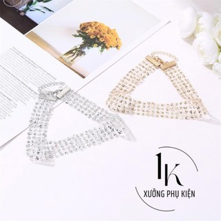 [🔥XƯỞNG SALE 5K 🔥] Vòng cổ dây chuyền choker nữ lưới đính đá phong cách cá tính