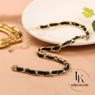 [🔥XƯỞNG SALE SẬP SÀN🔥] Vòng Cổ Choker Dây Da Đen Thiết Kế Đơn Giản Cá Tính Cho Nữ- Thời Trang N256