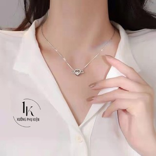 [🔥XƯỞNG SALE SẬP SÀN🔥] Dây chuyền Trái Tim Kèm Cánh Thiên Thần Phong Cách Đơn Giản N103