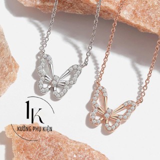 [🔥XƯỞNG SALE 8K 🔥] Dây Chuyền Vòng Cổ Nữ Hợp Kim Mạ Vàng, Bạc Mặt Hồ Điệp Nạm Đá