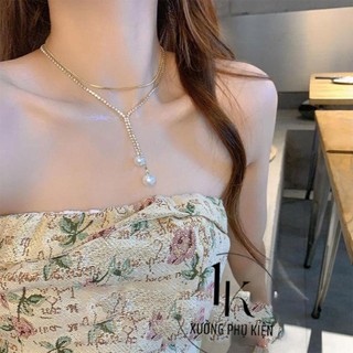 [🔥XƯỞNG SALE SẬP SÀN🔥] Dây Chuyền Vòng Cổ Hai Lớp Đính Ngọc Cao Cấp Lấp Lánh Đi Tiệc Cực Sang N248