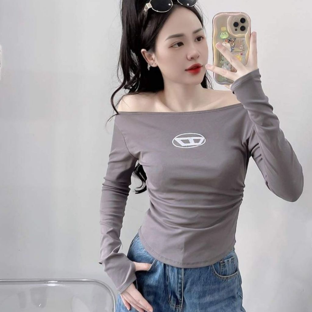 Áo Thun Nữ Tay Dài Bigsize ESHOP Áo Phong Ôm Body Dài Tay Dễ Thương Babytee Thun Tăm Lạnh Mặc Mát Thoải Mái