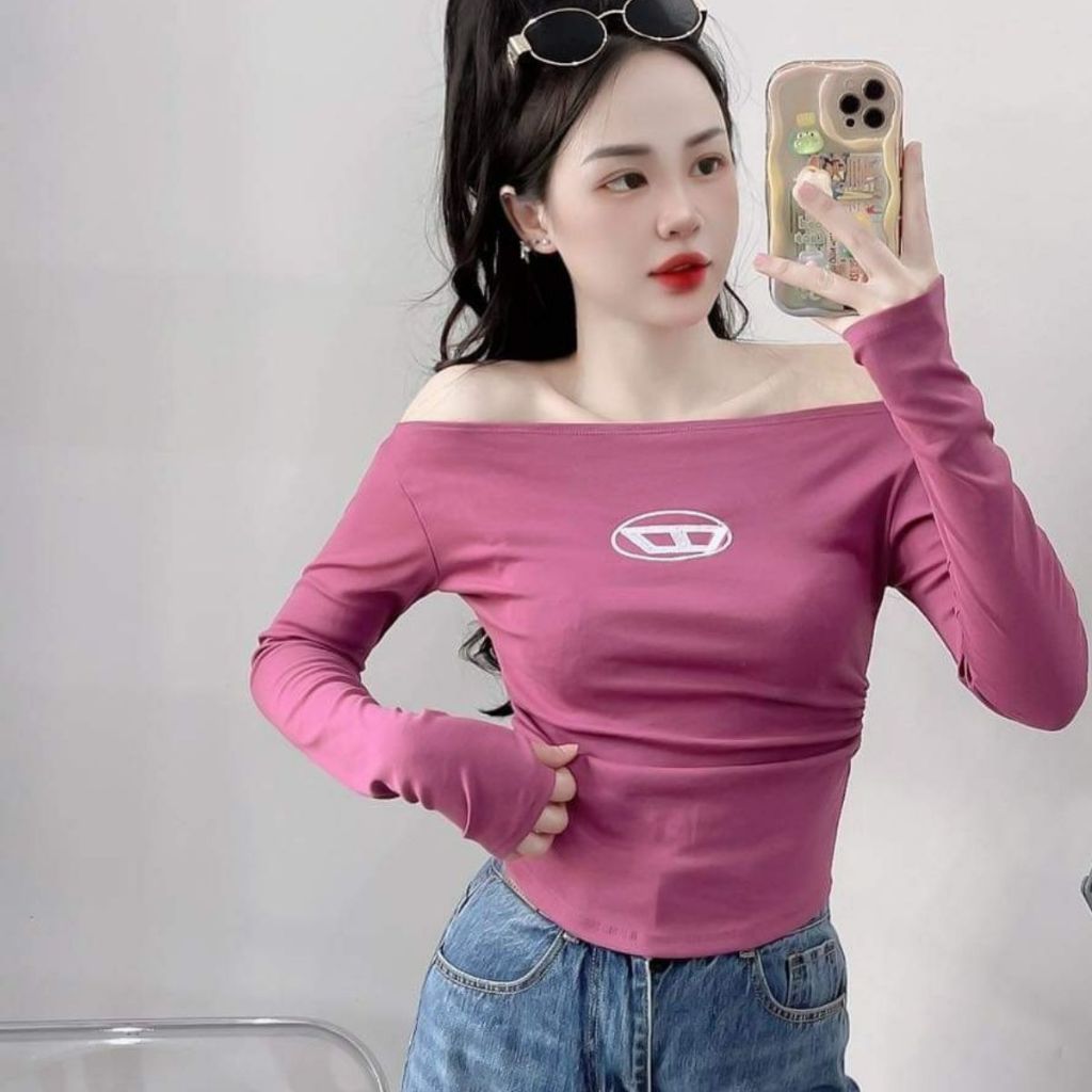 Áo Thun Nữ Tay Dài Bigsize ESHOP Áo Phong Ôm Body Dài Tay Dễ Thương Babytee Thun Tăm Lạnh Mặc Mát Thoải Mái