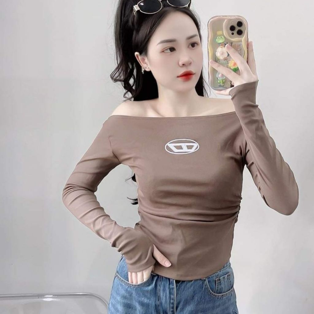 Áo Thun Nữ Tay Dài Bigsize ESHOP Áo Phong Ôm Body Dài Tay Dễ Thương Babytee Thun Tăm Lạnh Mặc Mát Thoải Mái