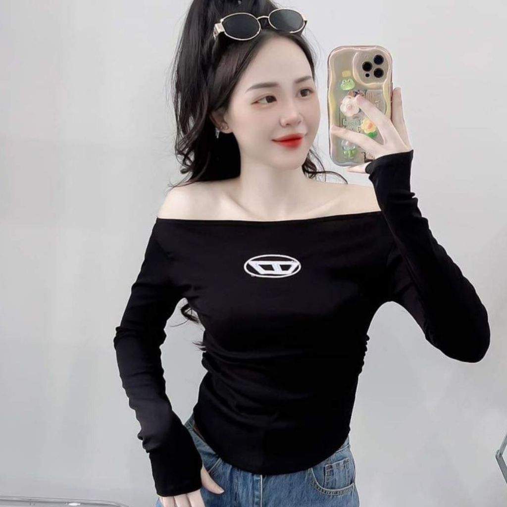 Áo Thun Nữ Tay Dài Bigsize ESHOP Áo Phong Ôm Body Dài Tay Dễ Thương Babytee Thun Tăm Lạnh Mặc Mát Thoải Mái