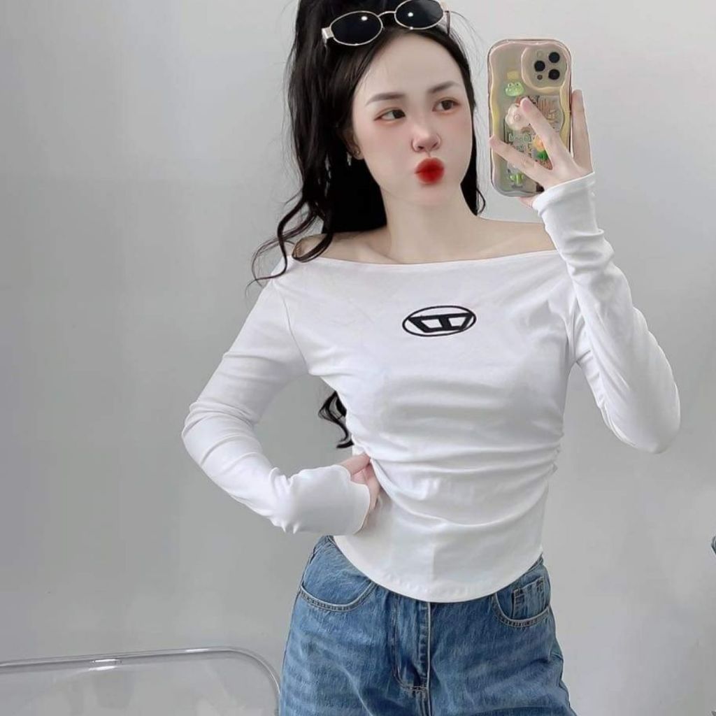 Áo Thun Nữ Tay Dài Bigsize ESHOP Áo Phong Ôm Body Dài Tay Dễ Thương Babytee Thun Tăm Lạnh Mặc Mát Thoải Mái