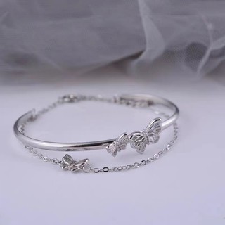 [🔥XƯỞNG SALE SẬP SÀN🔥] Vòng Tay 1CARA Hai Lớp Bằng Hợp Kim Hình Bướm Thời Trang Dành Cho Nữ